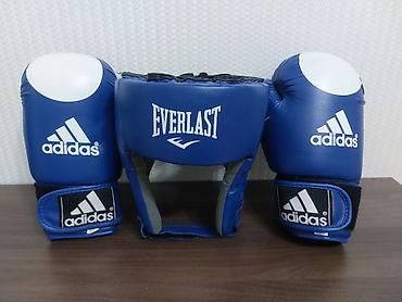Boks aparatları: Boks dəsti – Adidas əlcəkləri + Everlast başlıq - Brend və model — 2