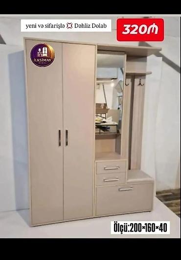Dəhliz dolabları: Dəhliz dolabları – İLKSİMAY Mebel Variant 1: - Ölçü: 200×140×40 sm - — 4