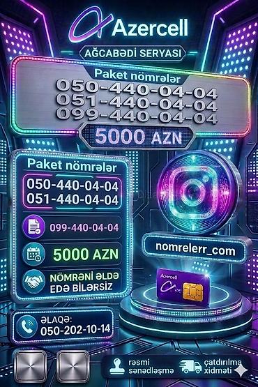 Azercell “Ağcabədi seriyası” – premium paket nömrələr Təklif olunan