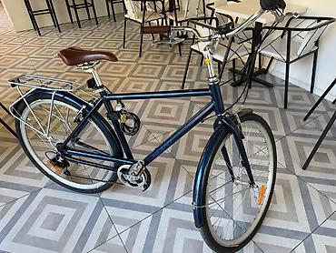 Şəhər velosipedləri: Şəhər kruizer tipli velosiped - Rəng: tünd mavi (korpus), qəhvəyi — 7