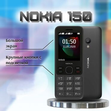 mi airpods: Nokia 150, rəng - Qara, Zəmanət, İki sim kartlı, Sənədlərlə