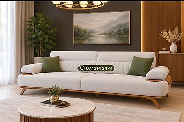 Müasir dizaynlı üçnəfərlik divan - Stil: Skandinaviya/Mid-century