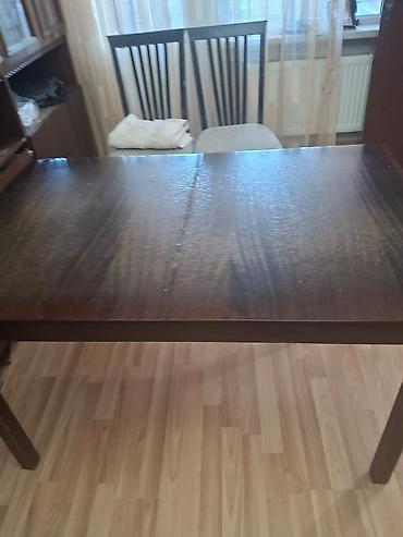 Mebel: Qonaq otağı üçün, İşlənmiş, Açılan, Dördbucaq masa, 4 stul — 2
