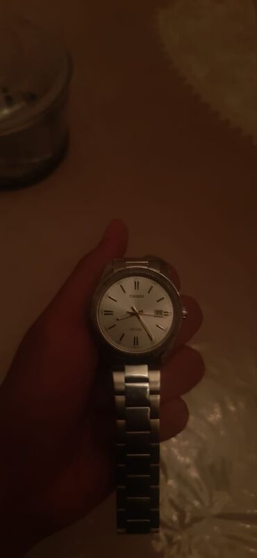 tək qaş üzük: Qol saatı, Casio, rəng - Gümüşü