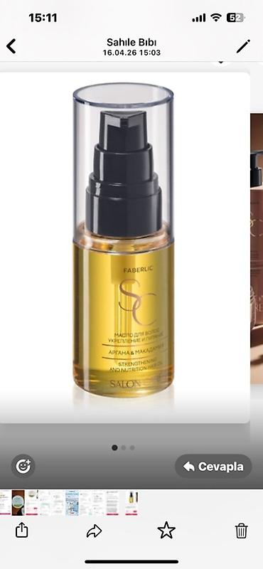 vozol yağı: Faberlic Salon Care – Saç üçün yağ (argan və makadamiya) Məhsul — 1