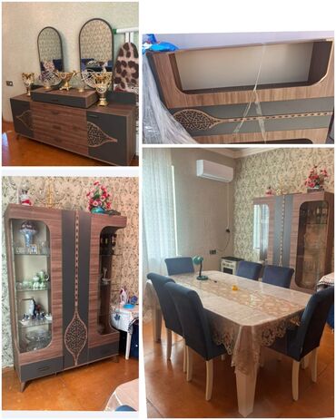 Dolablar: Qonaq dəsti satılır 480₼. Yaxşı vəziyyətdə.Baha alınıb. Ünvan