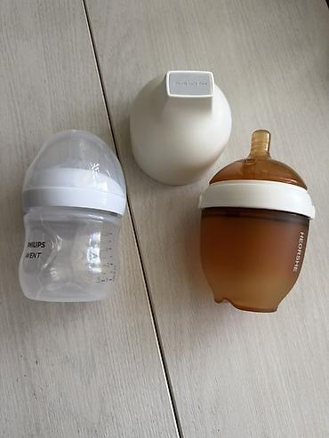 бутылочка стеклянная: Набор детских бутылочек для кормления: - Philips Avent Natural, объем — 1