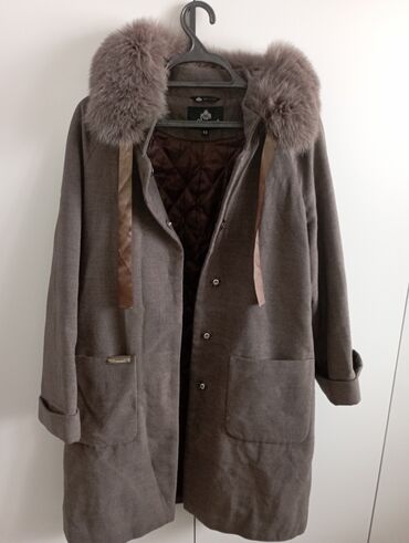 спартивный одежды: Пальто, Осень-весна, Вельвет, По колено, 4XL (EU 48)