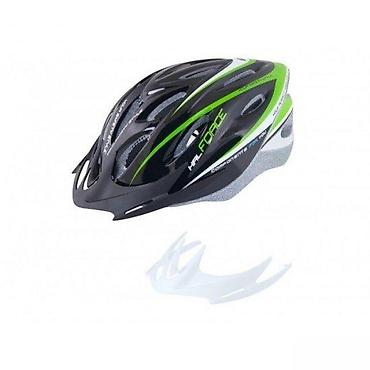 magnat rv 3: KACIGA FORCE HAL, CRNO-ZELENO-BELA, L/XL | 19 rupa, sadrži beli i — 3