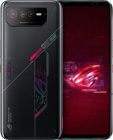 асус рог фон 1: Смартфон ROG Phone 6 в черном корпусе с оригинальным дизайном. Задняя