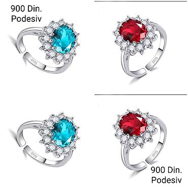 evil eye nakit: Posrebrene podesive prstenje elegantnog dizajna od hirurskog čelika sa — 5