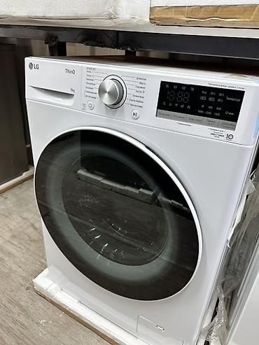 Стиральная машина LG ThinQ, фронтальная загрузка, 9 кг - Привод at lalafo.kg Стиральная машина LG ThinQ, фронтальная загрузка, 9 кг - Привод