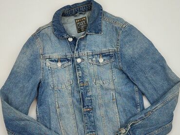 niebieski t shirty: Джинсова куртка жіноча, XS, стан - Хороший
