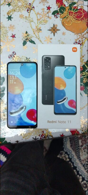 Xiaomi: Xiaomi Redmi Note 11, 128 GB, rəng - Qara, 
 Düyməli, Sensor, Barmaq izi