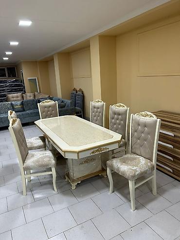 sumqayit stol stul: 6 stul masa Desti sifarişle haizrlanir reng seçimi var çatddirilma — 1