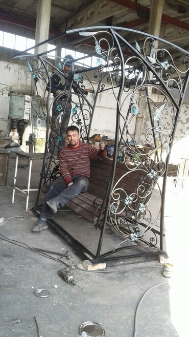 Навесы: Навес, Арочный, Металл, Поликарбонат, Установка — 5