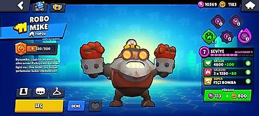 qizil muncuqlar: Brawl Stars hesabı – trofey yolu 9860, profil səviyyəsi 9+, hesab adı — 6