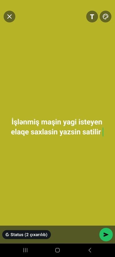 İnformatika: Işlənmiş maşın muherrik yagi olur bizde maraglanan yazsin vatsapa