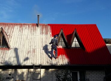 Сантехник Бишкек: По краска крыши, красим стеныдома квартири офисы фасады