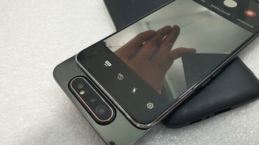 Samsung: Samsung Galaxy A80, Б/у, 128 ГБ, цвет - Черный, 2 SIM