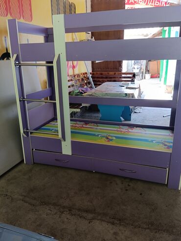 новая мебель: Детский гарнитур, цвет - Фиолетовый, Б/у