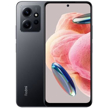 буфер обмен: Redmi, Redmi Note 12, Колдонулган, 128 ГБ, түсү - Кара, 2 SIM
