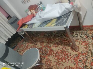 пьедесталом раковина с: Кухонный стол, Б/у, Прямоугольный, Нераскладной