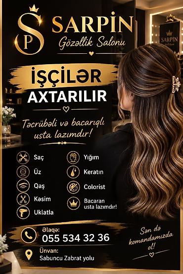 salon ucun reklamlar: Qadın saç ustası tələb olunur, Faiz, 1 ildən az təcrübə — 1