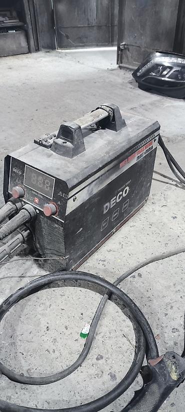 сварочный полуавтомат 2 в 1: Сварочный полуавтомат DECO DMIG-200A + баллон с редуктором, комплект — 1