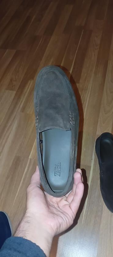 Kişi ayaqqabıları: Kişi loafer ayaqqabısı - Material: süet (zamşa) üstlük - Rəng: tünd — 1