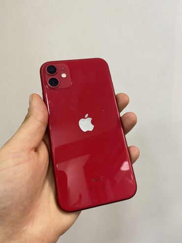 Apple iPhone: IPhone 11, 64 GB, Qırmızı, Simsiz şarj, Face ID
