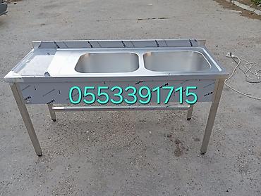 Restoran, kafe avadanlığı: Paslanmayan poladdan qab-yuma moykaları və iş masaları - Restoranlar — 6