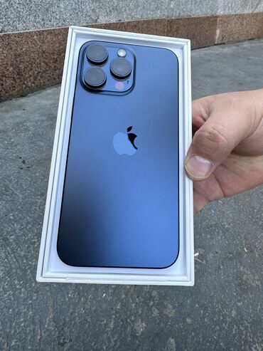 iphone 11 pro max цена в бишкеке: IPhone 15 Pro Max, Б/у, 256 ГБ, Blue Titanium, Коробка, 95 %