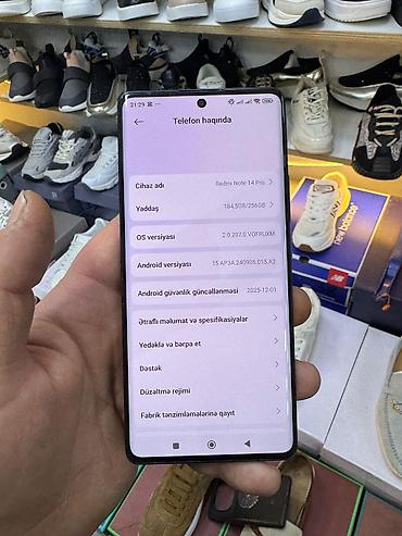 adaptor qoruyucu: Redmi Note 14 Pro, 256 GB, rəng - Qara, Barmaq izi — 6