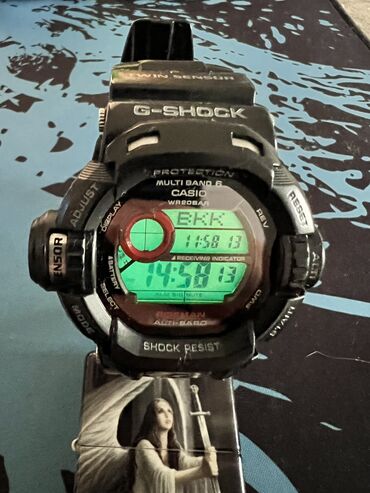 мужские часы casio: G-shock 
С высотомером 
Подсветкой 
Солнечной батареей