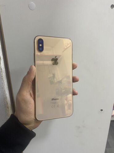 Apple iPhone: IPhone Xs Max, 256 GB, Qızılı, Zəmanət, Simsiz şarj, Sənədlərlə — 12