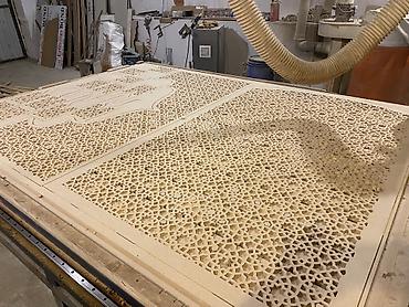 divar panel: Xidmət: CNC kəsimlə dekorativ naxışlı panellər və tavan elementləri - — 2