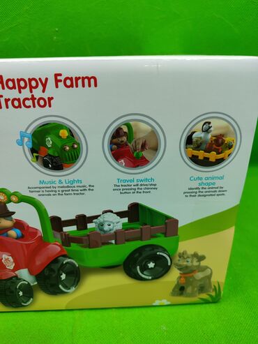 Игрушки: Трактор с прицепом игрушка детская музыкальная🚜 Комплектация товара — 9