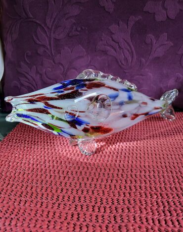 Staro posuđe i escajg: Murano nova figura duvano staklo. iz 60-ih. Duzina. 29,5cm — 2