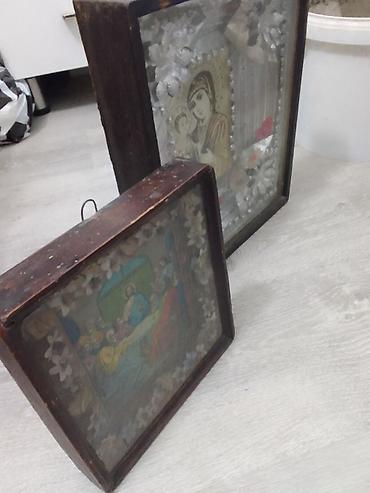 Şəkillər, tablolar: İkonalar – 2 ədəd, çərçivəli.Antikvar. - Mövzu: Şərq xristian — 3