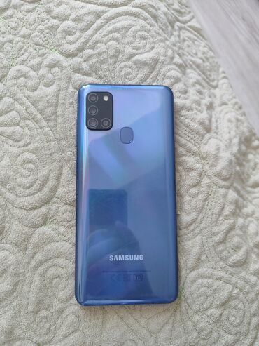 samsung galaxy s20: Samsung Galaxy A21S, Б/у, 32 ГБ, цвет - Синий, 2 SIM