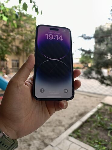 Apple iPhone: IPhone 14 Pro Max, Б/у, 256 ГБ, Deep Purple, Зарядное устройство, Защитное стекло, Чехол, 85 %