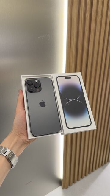 айфон 12 обычный: IPhone 14 Pro Max, Колдонулган, 128 ГБ, Кара, Кабель, Куту, 87 %