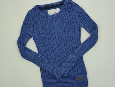 Swetry: Sweter XS (EU 34), stan - Dobry, wzór - Jednolity kolor, kolor - Niebieski