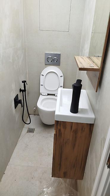 İstilik sistemi: Kombi sisteminin cekilmesi.kanalzasiya sistemleri.Divar ici unitaz ve — 6