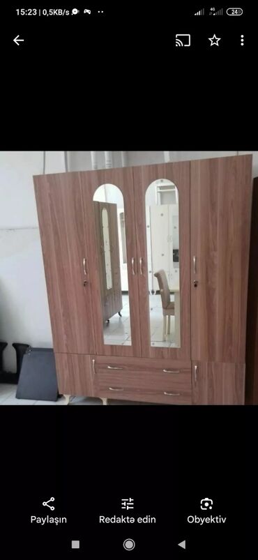 Dolablar: Yeni, Açılan, 4 qapılı Düz dolab, Qarderob, paltar dolabı — 6