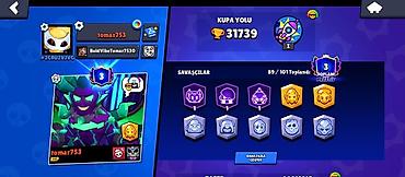 Telefon üçün gamepadlar, triggerlər: Brawl Stars hesabı - Kupa sayı: 31 739 - Savaşçılar: 89/101 açılıb - — 3