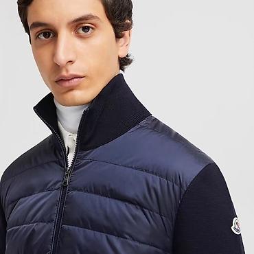 payız geyimləri: Kişi üçün yüngül, quilted önlü zipli jaket/kardiqan hibridi. - — 3