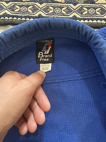 клетчатые штаны: Кимоно для дзюдо/самбо Brand Free, синие - Комплект: куртка и штаны - — 2