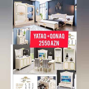 Yataq otağı dəstləri: İkinəfərlik çarpayı, Dolab, Komod, Termo, Azərbaycan, Yeni — 10